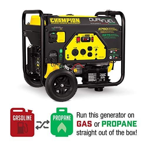 Champion 3800-Watt Dual Fuel RV Ready Portable Generator with Electric Start