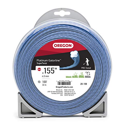 Oregon 20-108 Platinum Gatorline Supertwist Trimmer Line .155-Inch by 100-Foot,Grey/Black