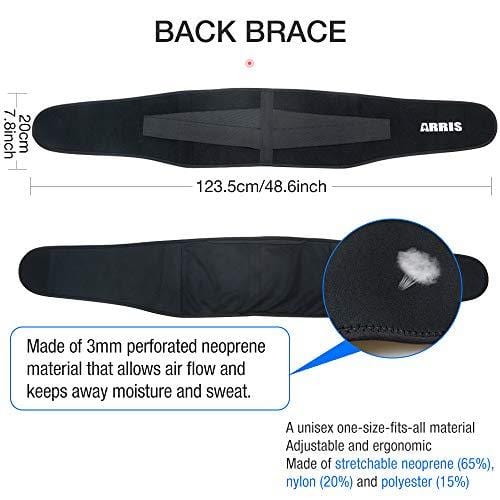 Ice Pack for Lower Back Pain Relief - Hot Cold Back Brace - for Lumbar, Waist, Abdomen, Hip Back Injuries - Relieve Sciatica, Coccyx, Scoliosis Herniated Disc - Back Support Belt for Men Women ARRIS