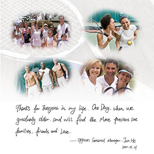 oppum Adult Carbon Fiber Tennis Racket, Super Light Weight Tennis Racquets Shock-Proof and Throw-Proof,Include Tennis Bag Tennis Overgrip (Aluminum-Carbon Racquet(Balck Blue), 4 3/8)