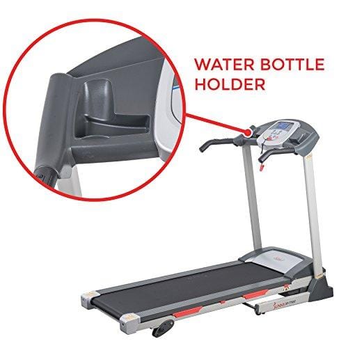 Sunny Health & Fitness SF-T7603 Electric Treadmill w/ 9 Programs, 3 Manual Incline, Easy Handrail Controls & Preset Button Speeds, Soft Drop System