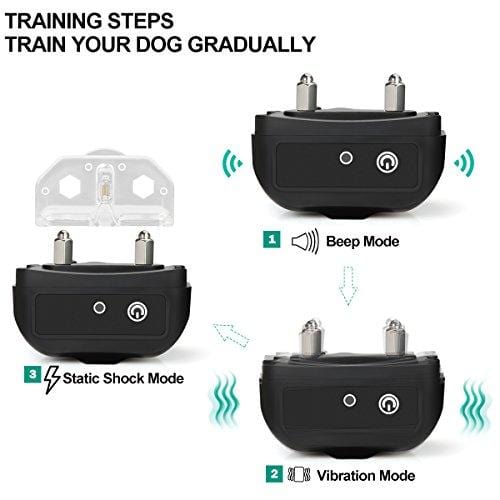 Kungber Dog Training Collar, Rechargeable Dog Shock Collar with Remote,Up to 1800Ft Range,with Beep/Vibration/Electric Shock/Light Modes,100% Waterproof Safe for Small Medium Large Dogs (Black)