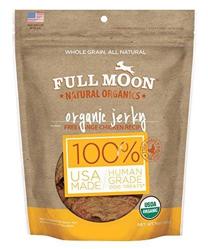 Full Moon Organic Dog Treats, Human Grade Chicken Jerky, 16 Ounce