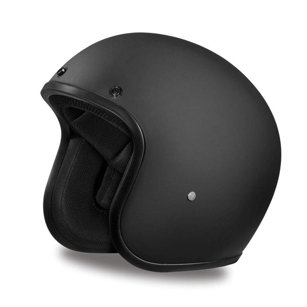 Daytona Helmets Motorcycle Open Face Helmet Cruiser- Dull Black 100% DOT Approved
