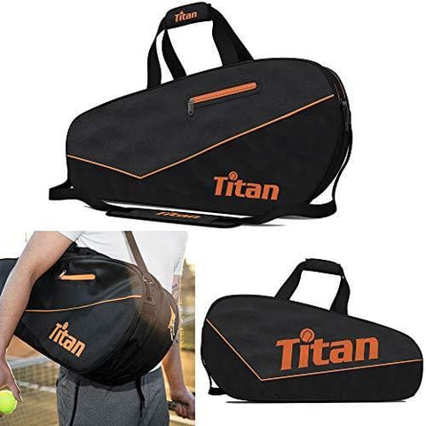 Titan Tennis Racket Bag Pro 6 Racquet | 4 Large Pockets with Padded Inner Core to Protect | Beginner, Intermediate, or Advanced | Bags Designed for Men, Women and Youth