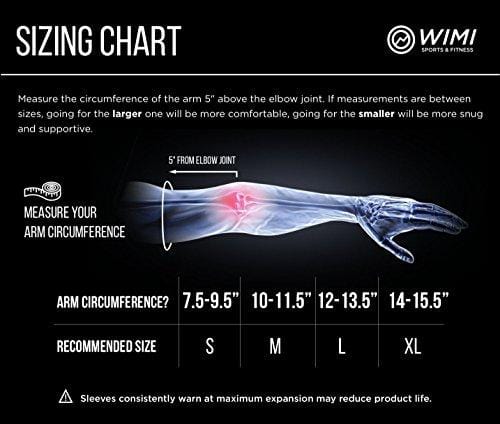 WIMI Sports & Fitness 1 Tennis Elbow Brace for Tendonitis & 1 Elbow Compression Sleeve (1-Count) - Eases Tennis Elbow - Golfers Elbow & Arm Pain + Provides Relief & Support for Sore Muscles & Tendons