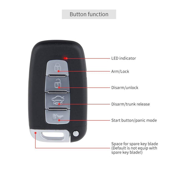 EASYGUARD PKE Car Alarm System Proximity Lock Unlock Push Button Start Remote Engine Start Keyless Go System DC12V EC003N-K-1
