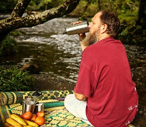 BEAST 20oz Tumbler Insulated Stainless Steel Coffee Cup with Lid, 2 Straws, Brush & Gift Box by Greens Steel (20 oz, Aquamarine Blue)