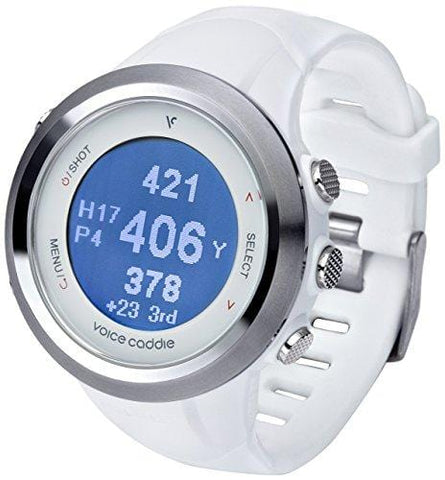 Voice Caddie T2 Hybrid Golf GPS Rangefinder Watch, White
