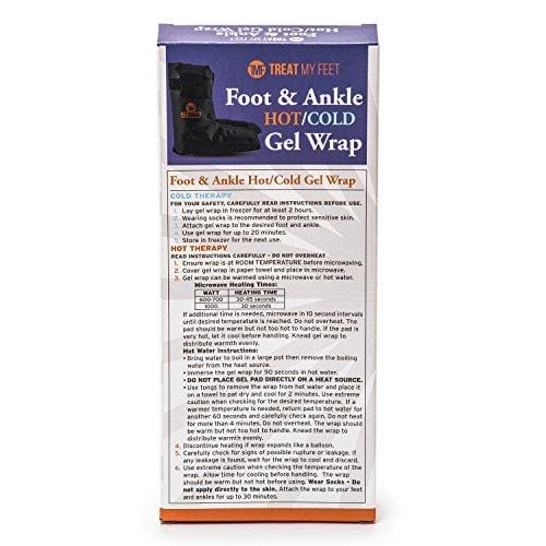 Foot & Ankle Pain Relief Hot/Cold Gel Wrap - Effectively Relieve Foot and Ankle Aches & Pains Using Compression Gel Ankle Ice Pack Wrap - Heated or Cooled, Targets All Areas of Ankle & Foot