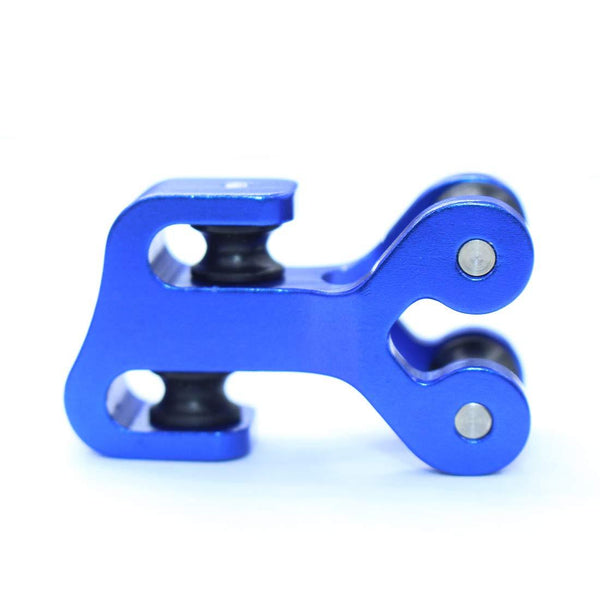 HRCHCG 3/8 inch Aluminum Compound Bow Cable Slide Archery Bow String Splitter Roller Glide Replacement Bowstring Separator Arrow Pulley (Blue)