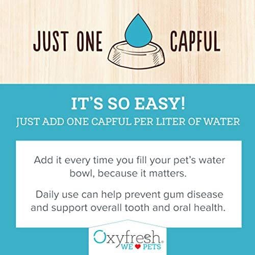 Oxyfresh Premium Pet Dental Care Solution (16oz): Best Way To Eliminate Bad Dog Breath & Cat Breath - Fights Tartar, Plaque & Gum Disease! - So easy, just add to water! Vet Recommended!
