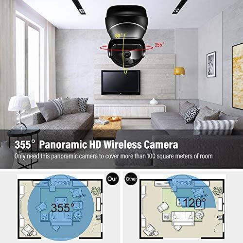 Veroyi IP Camera Full HD 1080P WiFi Home Surveillance Security Camera with Pan/Tilt/Zoom Function, Two Way Audio Night Vision Camera