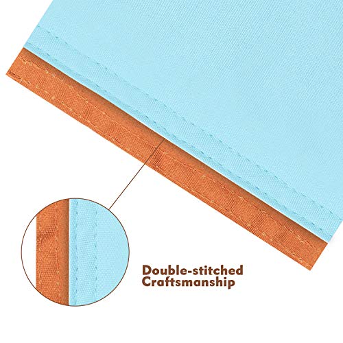 UKASE Set of 8 Cornhole Bean Bags Made with Regulation Duck Cloth Cornhole Bag Baby Blue and Coffee