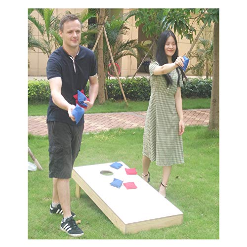 haxTON Cornhole Game Premiun Cornhole Boards Tournament Size Solid Wood 4'x2' / MDF 3'x2' Cornhole Sets Portable Cornhole Game Wood Cornhole Boards Set Include 8 Corn Hole Toss Bags