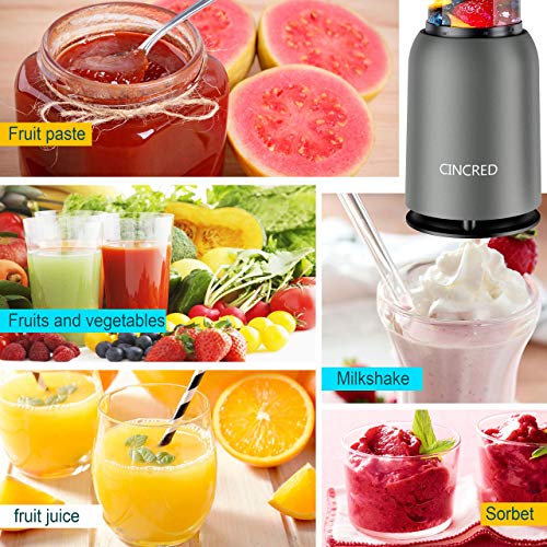[Updated 2020 Version] Personal Countertop Blender for Milkshake, Fruit Vegetables Drinks, Smoothie, Small Mini Portable Food Blenders Processor Shake Mixer Maker with with 1 * 400ML Travel Cup