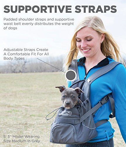 Outward Hound PoochPouch Front Carrier for Dogs, Medium, Grey
