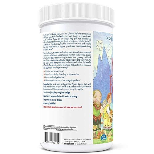 Nordic Naturals Nordic Berries Multivitamin - Chewable Vitamin For Children & Adults Provides Essential Vitamins and Nutrients For Immune System, Bone Health, Development & Overall Health*,200 Count
