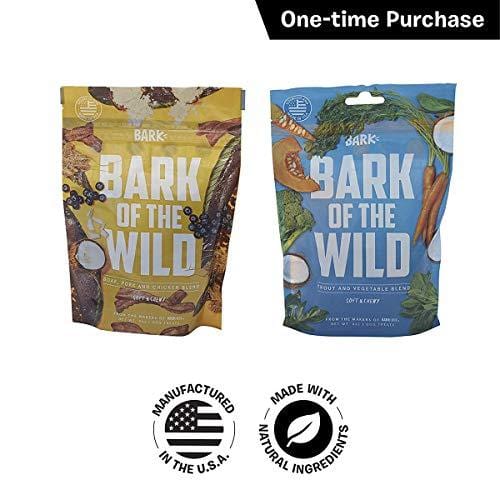 BarkBox Starter Kit Assortment Dog Plush Toys, Chew Toys, Squeak Toys, All-Natural Treats/Chews Made in The USA (2 Toys, 2 Treats & 1 Chew (USA Made), Large Dog)