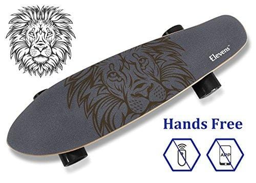 Elevens Electric Skateboard 10 MPH 10 Miles, 120W Motorized Electric Longboard Body Induction 28''