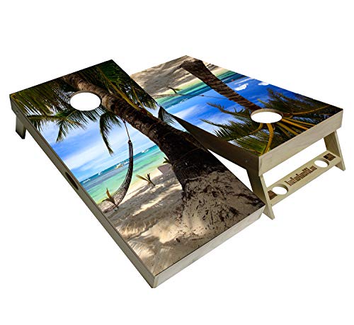 BackYardGames Vinyl Wraps Cornhole Board Decals Tropical Bag Toss Game Stickers (2X Wraps Skins only) Choose Between a varation of Tropical Decals (Tropical 267)