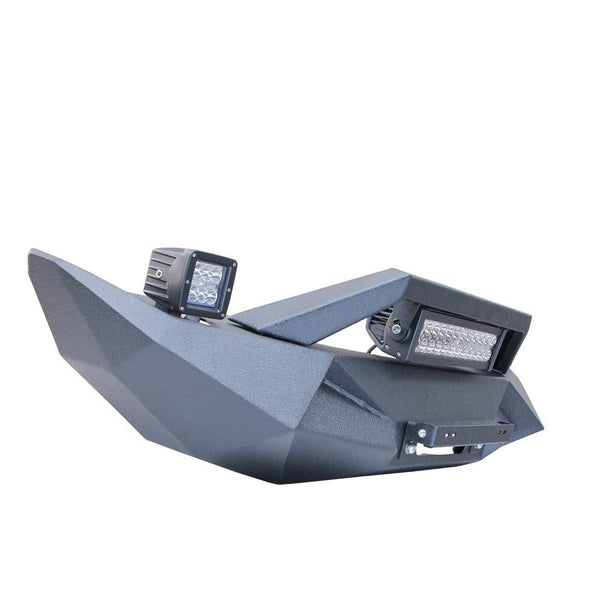 BESKE Jeep Wrangler front bumper Blade Front Bumper w/Winch Plate & 72W Light Bar & 18W Fog Lights Jeep Wrangler JL & JLU