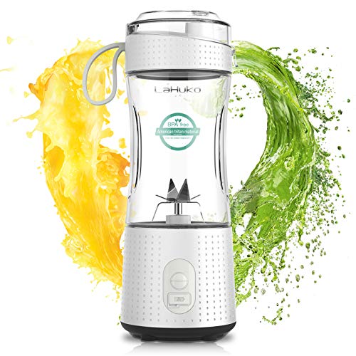 LaHuko Portable Blender Personal Size Blender Juicer Cup for Juice Crushed-ice Smoothie Shake, Two Rotating Speed, USB Rechargeable, Waterproof Blender for Outdoor Picnic Travel Gym