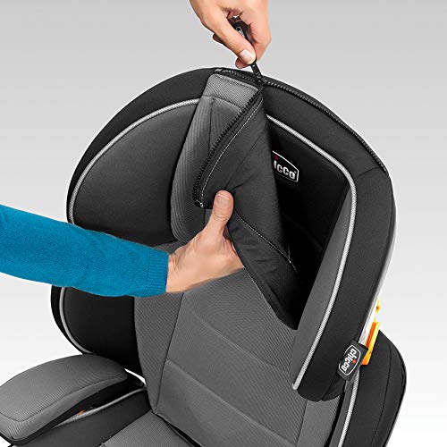 Chicco KidFit Zip 2-in-1 Belt Positioning Booster Car Seat, Steel Grey