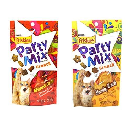 Friskies Party Mix Crunch Variety Pack (9 Flavors) - Wild West, Morning Munch, Mixed Grill, Picnic, Beachside, Cheezy Craze, Original, California Dreamin', and Meow Luau