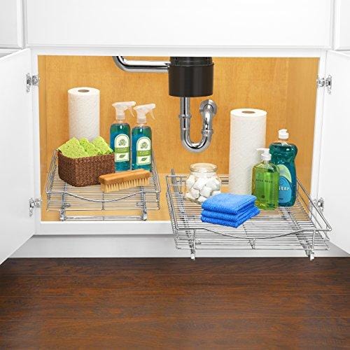 Lynk Professional Slide Out Cabinet Organizer - Pull Out Under Cabinet Sliding Shelf