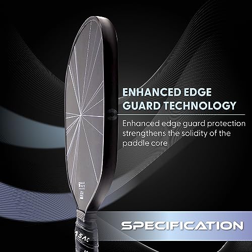 KASACA Pickleball Paddle Graphite Friction Textured Surface Fiber Pickleball Paddles Carbon Fiber Pickleball Paddles USAPA Approved Pickle Ball Paddle 16mm Thickness Single Pickleball Racket