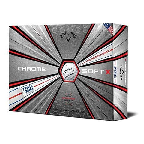 Chrome Soft X Triple Track Golf Balls (One Dozen) [product _type] Callaway Golf - Ultra Pickleball - The Pickleball Paddle MegaStore