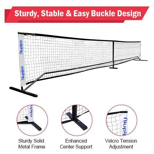Pickleball Net, Portable Pickleball Net Sets With Large Carry Case, Wind & Dirty Resistant Pickleball Net For Durable Using Professional Pickleball Net System Includes Metal Frame & Net in Carry Bag [product _type] niupipo - Ultra Pickleball - The Pickleball Paddle MegaStore