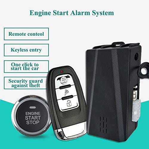 3T6B Updated Version Passive Keyless Entry Immobilizer System PKE Engine Starter Auto Central Lock Push Button Vehicles Start/Stop Kit Safe Lock with 2 Smart Key