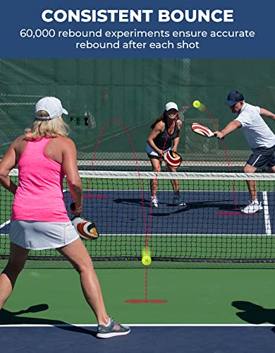 DEERFAMY 40 Pickleball Balls for Outdoor & Indoor, USAPA Approved for Sanctioned Tournament Play,4 Pack/6 Pack
