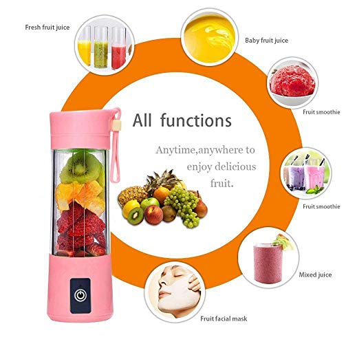 Portable Mini Blender,Personal Size Fruit Mixer,Smoothies Blender Cordless,USB Rechargeable,Bpa-Free,for Juices, Shakes and Smoothies