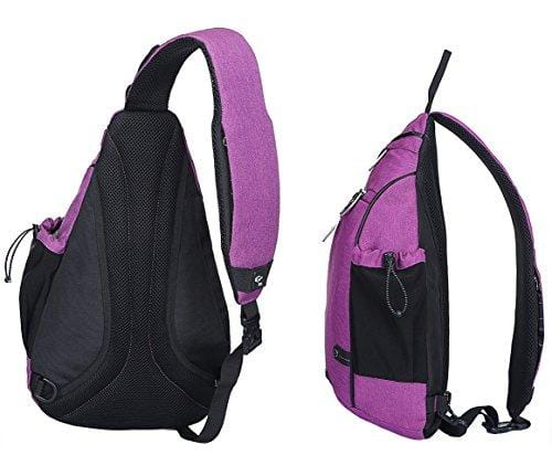 Pioneeryao 19'' Sling Bag Backpack Crossbody Bag Shoulder Bag (Purple)