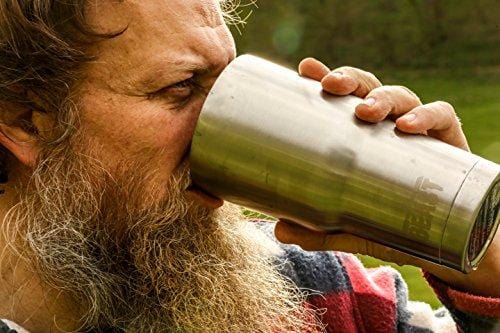 BEAST 30 oz Teal Tumbler Stainless Steel Insulated Coffee Cup with Lid, 2 Straws, Brush & Gift Box by Greens Steel (30oz, Aquamarine Blue)