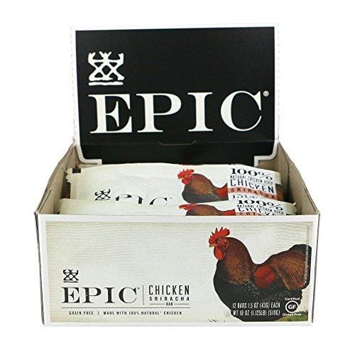 Epic All Natural Meat Bar, Chicken, Sriracha, 1.5 oz. (12 Count)