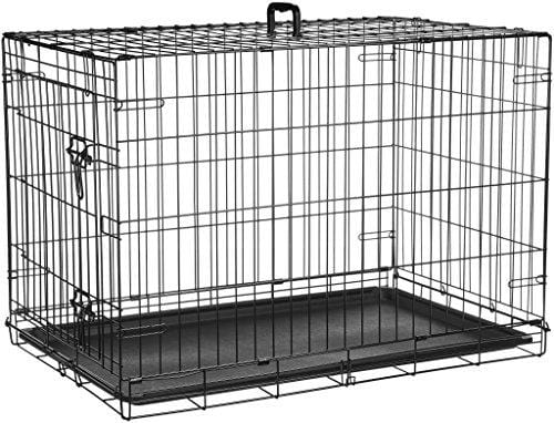 AmazonBasics Single-Door Folding Metal Dog Crate - 36 Inches