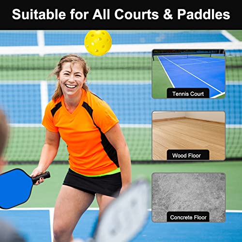 kisportee Pickleball Balls, USA Approved Pickleball, 40 Holes Outdoor Pickleball Balls for Sport Outdoor Play, Pickle Ball Balls with Bag, High Bounce & Durable, Good for All Pickleball Paddles
