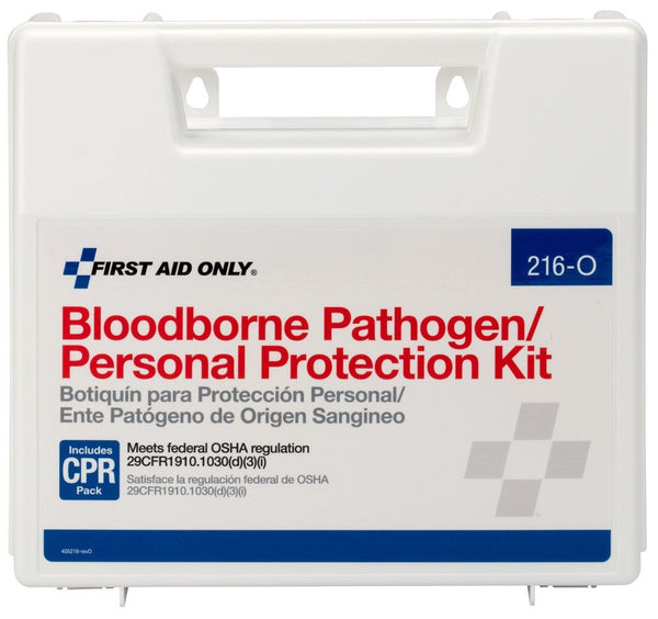 First Aid Only Bloodborne Pathogen Personal Protection Kit With 6 Pc. Cpr Pack, 31-Piece Kit