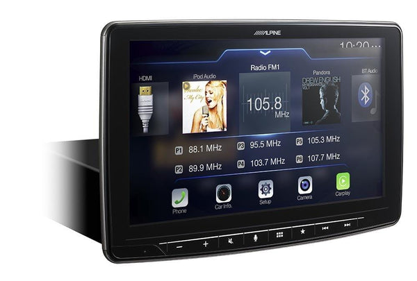 Alpine iLX-F309 HALO9 Receiver w/ 9-inch Touch Screen, Single-DIN Mounting, Includes SXV300 SiriusXM Tuner