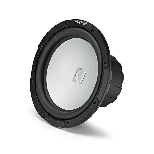 KICKER 45KMF104 10" Weather-Proof Subwoofer for Freeair Applications 45KMG10W 10" LED Grille (White)
