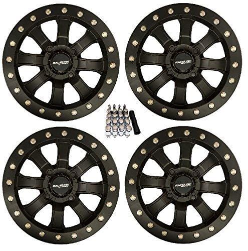 Raceline Mamba Beadlock ATV Wheels/Rims Black 14" Polaris RZR 1000 XP / Ranger 900 XP