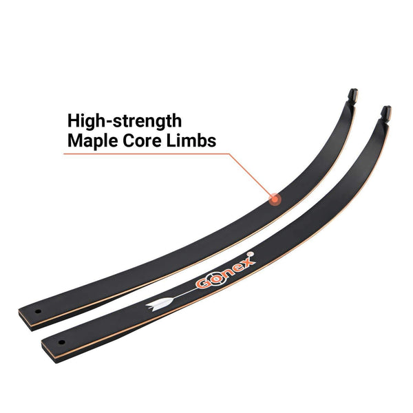 Gonex Takedown Recurve Bow, Hunting Archery Bow Long Bow for Beginner, 56" Right Handed Longbow 40 45 50lb Bow for Adults with Bow String,Black