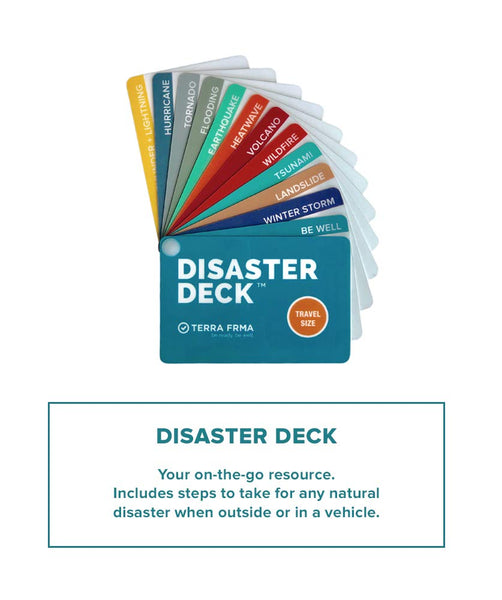 GRAB + GO BOX - Emergency Kit for the Disaster Preparedness Family - Action Plans, Emergency Guidebook, Pocket Survival Guide, Tiny Survival Cards