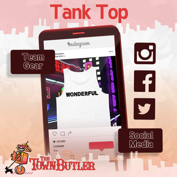 The Town Butler #Snowboarding - A Soft & Comfortable Hashtag Men's Tank Top, Green, XX-Large