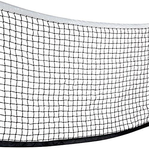 42' Tennis Net & Winch Cable with Carry Bag – Full Size Replacement Net for Indoor & Outdoor Tennis Courts by Crown Sporting Goods