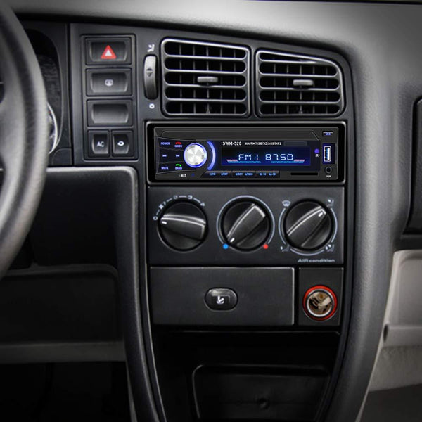 Car Stereo with Bluetooth Single din in Dash, AM FM Car Radio Car Audio Support USB, SD Card,AUX in, with Wireless Remote Control